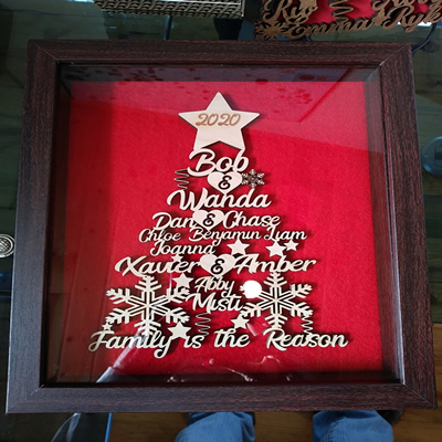 Custom Christmas gifts, family tree, ornaments make the holidays memorable