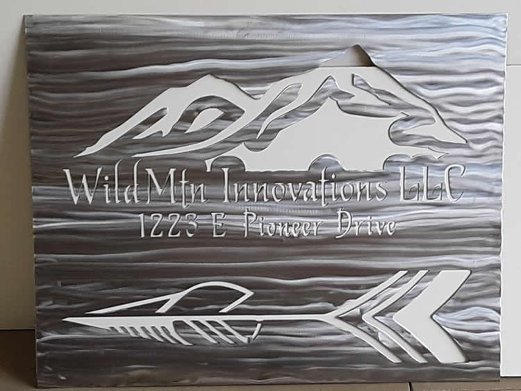 Wild Mountain Innovations Laser Cut Business Sign